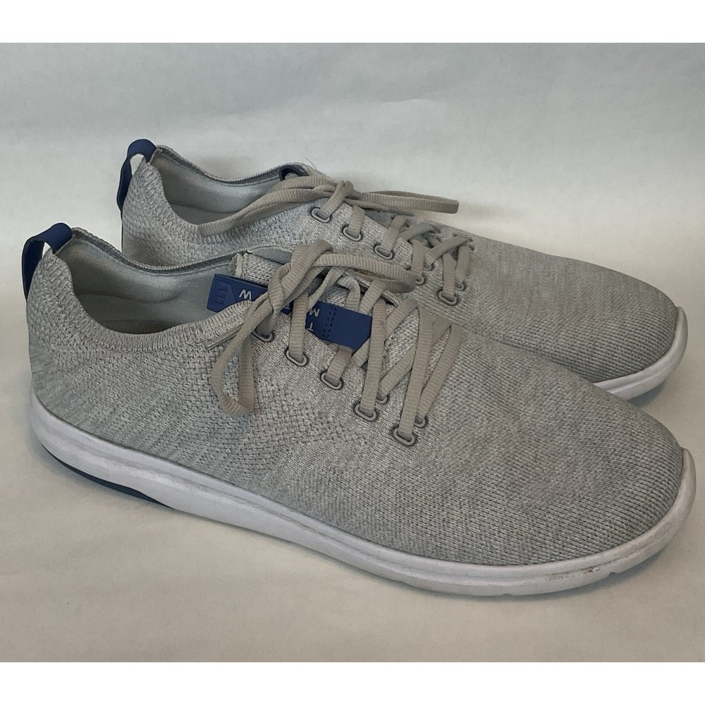 Travis Mathew The Daily Lite Heather Gray White Blue Sneaker Men's Size 10,5
